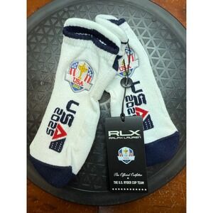 RLX Ralph Lauren Mens USA Ryder Cup 2025 Golf Socks White Navy Sz 10 13 NWT